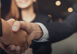 Close-up of professional handshake between colleagues